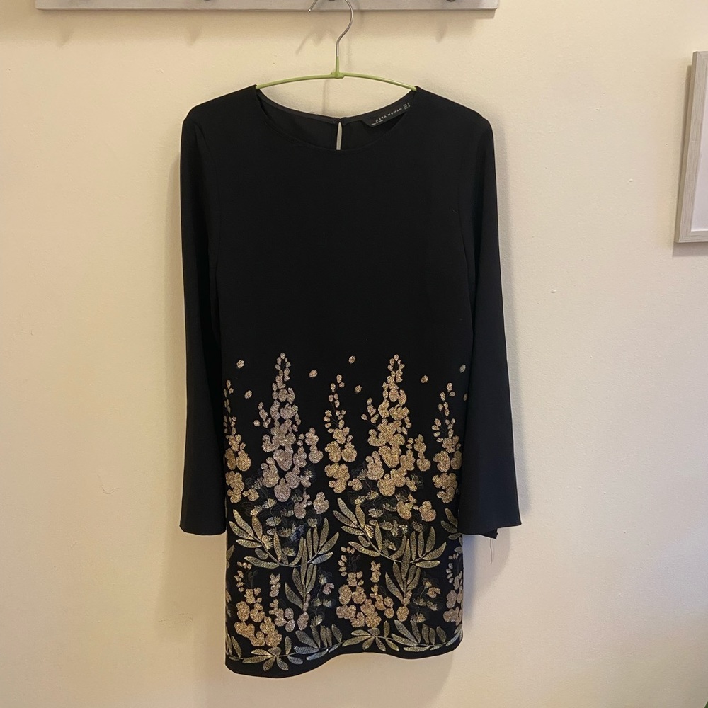 Sparkly Zara Holiday Cocktail Dress